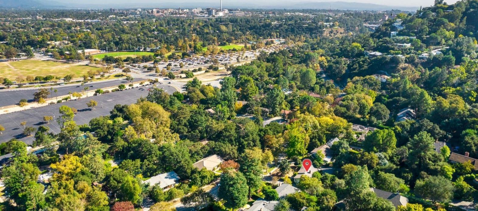 A residential street in Pasadena.
